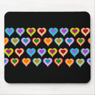 カラフルで素晴しいハートパターンmousepad マウスパッド