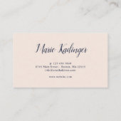 カラフルで緑豊かな花の花束 名刺 (裏面)