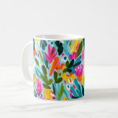カラフルで繊細な植物の芸術 コーヒーマグカップ (正面左)