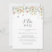 カラフルで繊細な野生の「I Do」 BBQエンゲージメントパーティー 招待状 (正面)