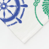 カラフルで航海のなパターン フリースブランケット (角)