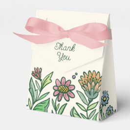 カラフルで芸術的なスカンジナビアスタイルのブライズシャワー フェイバーボックス