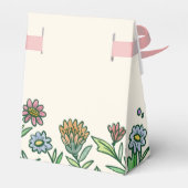 カラフルで芸術的なスカンジナビアスタイルのブライズシャワー フェイバーボックス (裏面サイド)