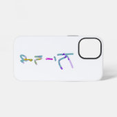 カラフルで芸術的なKINDのタイポグラフィー 励ましの名言 iPhoneケース (裏面横)