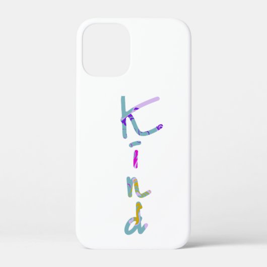 カラフルで芸術的なKINDのタイポグラフィー 励ましの言葉 Case-Mate iPhoneケース (裏面)