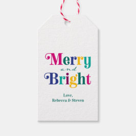 カラフルで華やかなクリスマスホリデー ギフトタグ