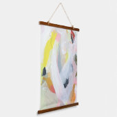 カラフルで表現力豊かな抽象画アート 吊り下げ型タペストリー (傾斜あり)