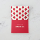 カラフルで赤いヴィンテージのメリーなchritsmasの写真 案内状 (内部)