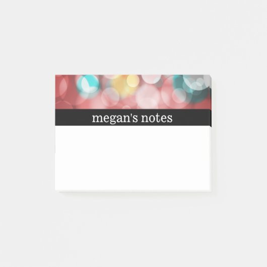 カラフルで赤い《写真》ぼけ味 ポストイット (正面)