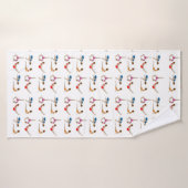 カラフルで赤く青いオレンジ紫色のヨガはタオルを提起します バスタオル (バスタオル)