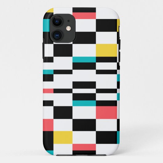 カラフルで都会的、モダンでトレンディな幾何学模様 Case-Mate iPhoneケース (裏面)