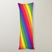カラフルで陽気な虹の旗 ボディピロー (裏面 (縦))