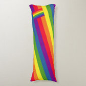 カラフルで陽気な虹の旗 ボディピロー (正面縦)