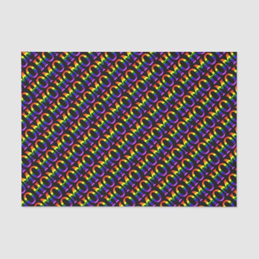 カラフルで陽気な虹はヒト属パターンを着色します 薄葉紙 (正面)