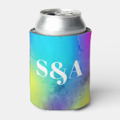 カラフルで鮮やかなオーダーメイドのウェディング 缶クーラー (缶正面)