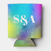 カラフルで鮮やかなカスタムウェディング 缶クーラー (正面)