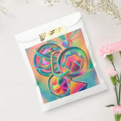 カラフルで鮮やか、そして気まぐれな抽象的なアートワーク フェイバーバッグ (封をした状態)