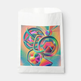 カラフルで鮮やか、そして気まぐれな抽象的なアートワーク フェイバーバッグ