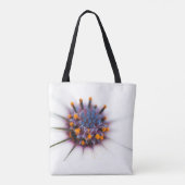 カラフルで黄色い紫色および白い花の中心 トートバッグ (裏面)