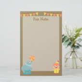 カラフルで、かわいいサーカスのテーマ 便箋 (スタンド正面)