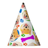 カラフルで、よくはしゃぐな柴犬 パーティーハット (右)