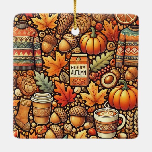 カラフルとかわいらし秋 セラミックオーナメント (裏面)