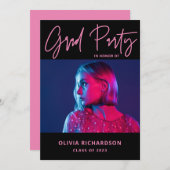 カラフルとはっきりした | Photo Class of 2023 Gradパーティー 招待状 (正面/裏面)