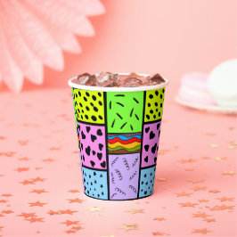 カラフルとパターン 紙コップ