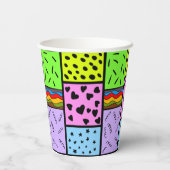 カラフルとパターン 紙コップ (裏面)