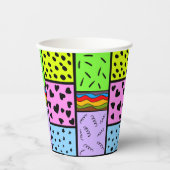 カラフルとパターン 紙コップ (正面)