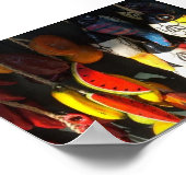 カラフルと果物の市場 ポスター (角)