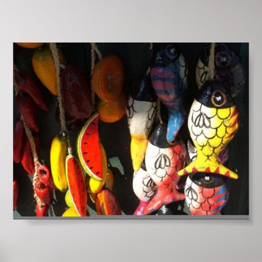 カラフルと果物の市場 ポスター (正面)