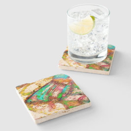 カラフルと素朴、ざらざら ストーンコースター