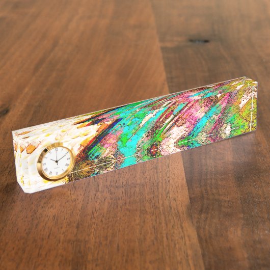 カラフルと素朴、ざらざら デスクネームプレート (側面)