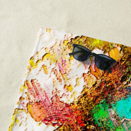 カラフルと素朴、ざらざら ビーチタオル