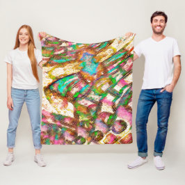 カラフルと素朴、ざらざら フリースブランケット