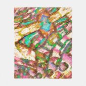 カラフルと素朴、ざらざら フリースブランケット (正面)