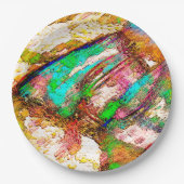 カラフルと素朴、ざらざら ペーパープレート (正面)