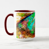 カラフルと素朴、ざらざら マグカップ (左)