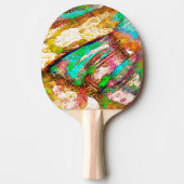 カラフルと素朴、ざらざら 卓球ラケット (正面)