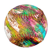 カラフルと素朴、ざらざら 野球ボール (裏面)