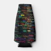 カラフルと繰り返し名パーソナライズされた- ボトルクーラー (正面)