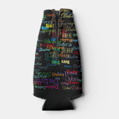 カラフルと繰り返し名パーソナライズされた- ボトルクーラー (裏面)