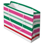 カラフルと鮮やかのストライプの抱き枕 ラージペーパーバッグ (裏面アングル)
