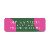 カラフルと鮮やかの差出人住所 ラベル (正面)