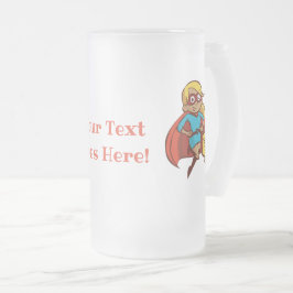 カラフルなあなたの文字を持つ飛行によってすごいお母さん フロストグラスビールジョッキ