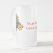 カラフルなあなたの文字を持つ飛行によってすごいお母さん フロストグラスビールジョッキ (正面左)