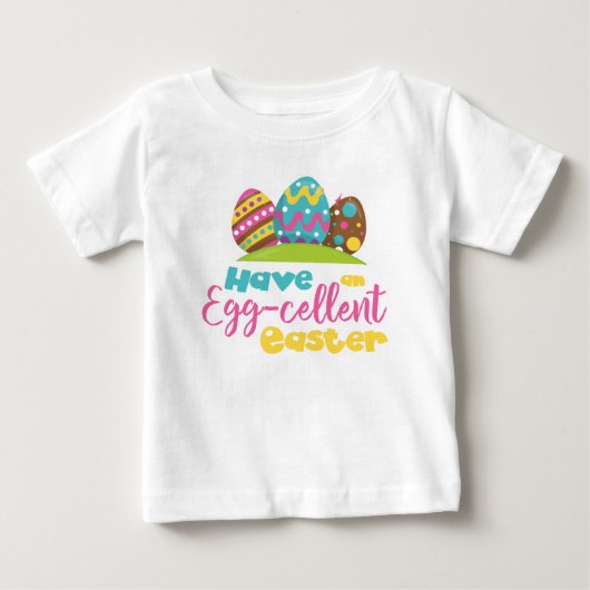 カラフルないろいろな卵で最高のイースターを ベビーTシャツ (正面)