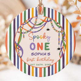 カラフルなおばけの1歳の誕生日 フェイバータグ