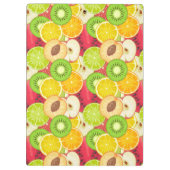 カラフルなおもしろいのフルーツパターン クリップボード (裏面)